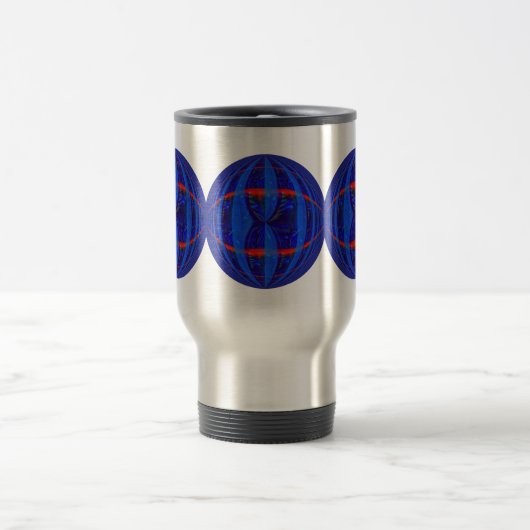 Orb Dark Blue Round-reisbus Reisbeker (Center)