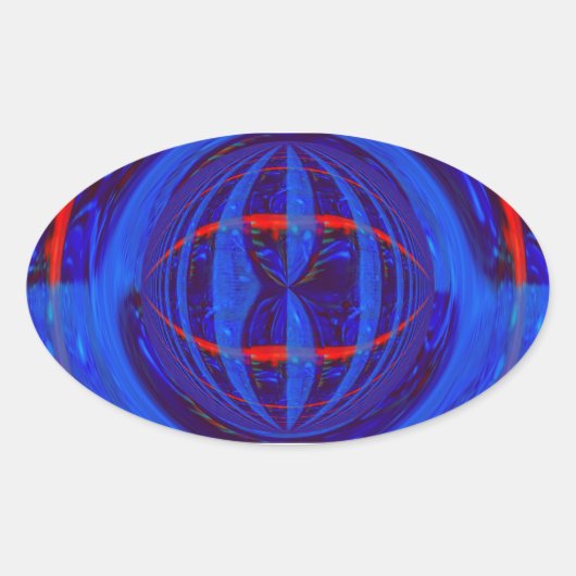 Orb Dark Blue sticker oval (Voorkant)