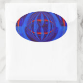 Orb Dark Blue sticker oval (Tas)
