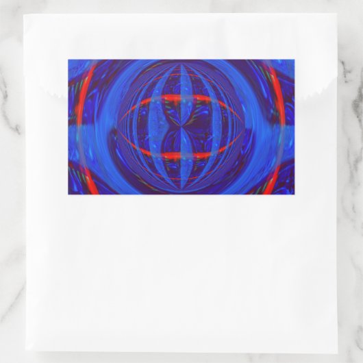 Orb Dark Blue sticker rechthoek (Tas)