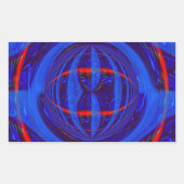 Orb Dark Blue sticker rechthoek (Voorkant)