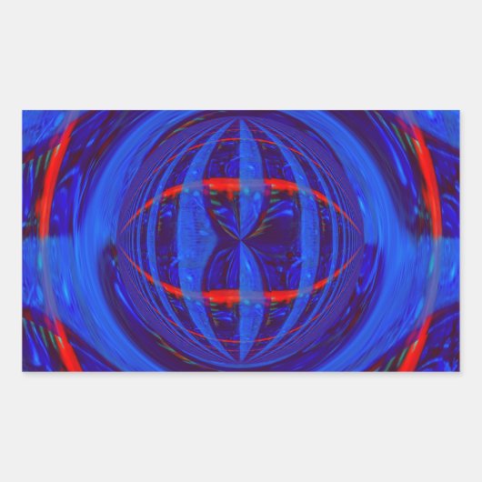 Orb Dark Blue sticker rechthoek (Voorkant)