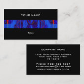 Orb Dark Blue stripe visitekaartje zwart terug (Voorkant / Achterkant)