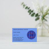 Orb Dark Blue visitekaartje blauw (Staand voorkant)