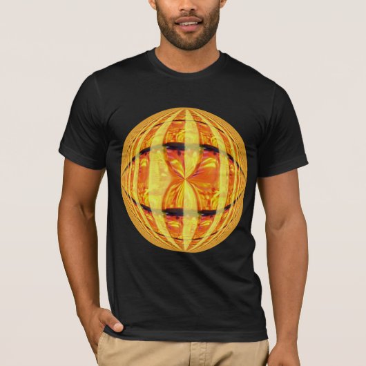 Orb Gold Round American kleding t-shirt (Voorkant)