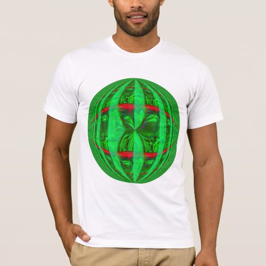 Orb Green Round t-shirt wit (Voorkant)