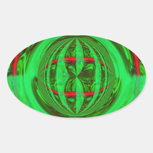 Orb Green sticker oval (Voorkant)