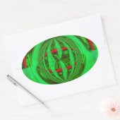 Orb Green sticker oval (Envelop)