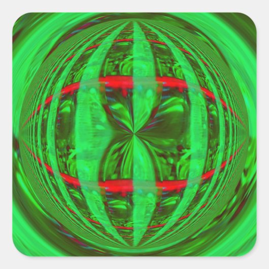 Orb Green sticker square (Voorkant)