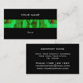 Orb Green stripe visitekaartje black back (Voorkant / Achterkant)