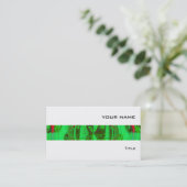 Orb Green stripe visitekaartje white (Staand voorkant)