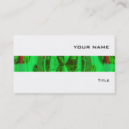 Orb Green stripe visitekaartje white