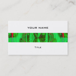 Orb Green stripe visitekaartje white back