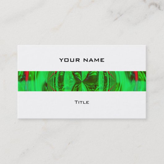 Orb Green stripe visitekaartje white back (Voorkant)