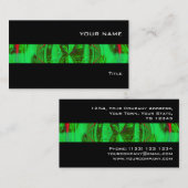 Orb Green stripe visitekaartje zwart (Voorkant / Achterkant)