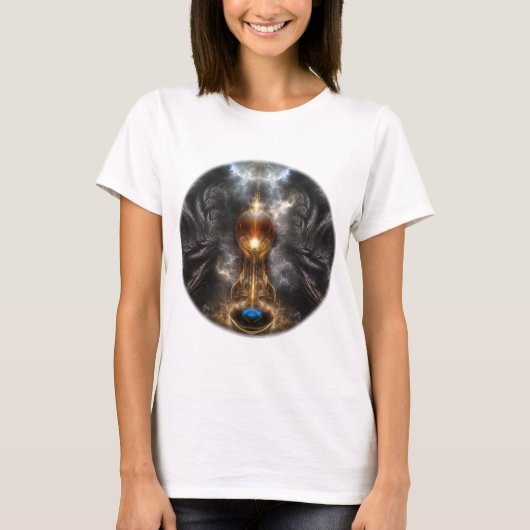 Orb of Light Fractal Art T-shirt (Voorkant)