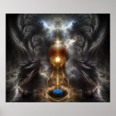 Orb of Light Fractal Art Wall Poster (Voorkant)