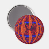 Orb Red fridge magnet (Voorkant / Achterkant)