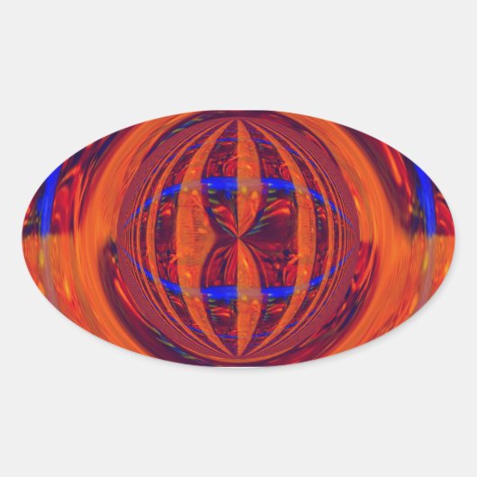 Orb Red sticker oval (Voorkant)