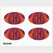 Orb Red sticker oval (Vel)
