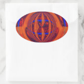 Orb Red sticker oval (Tas)