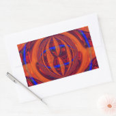 Orb Red sticker rechthoek (Envelop)