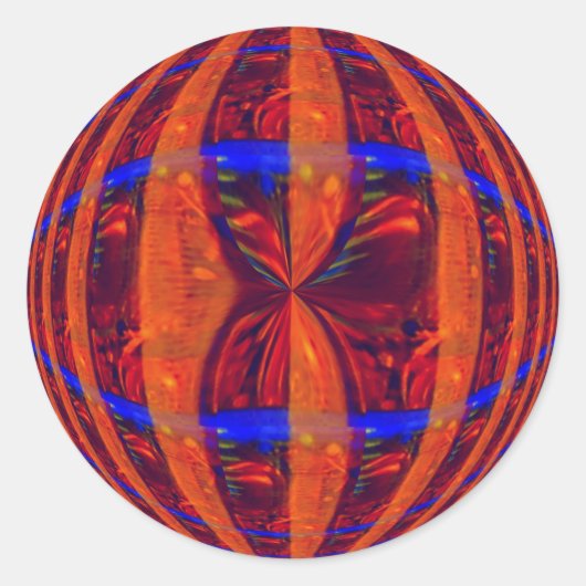 Orb Red sticker round (Voorkant)