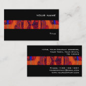 Orb Red stripe visitekaartje zwart (Voorkant / Achterkant)