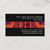 Orb Red stripe visitekaartje zwart (Achterkant)