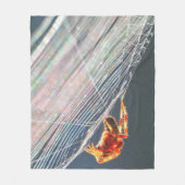 Orb Spider on Web  Fleece Deken (Voorkant)