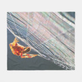 Orb Spider on Web  Fleece Deken (Voorkant (Horizontaal))