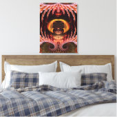 Orb Spirit Tree Fractal Art Fantasie Verpakt Canva Canvas Afdruk (Insitu (Slaapkamer))