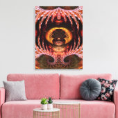 Orb Spirit Tree Fractal Art Fantasie Verpakt Canva Canvas Afdruk (Insitu (Woonkamer))