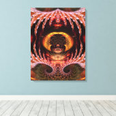 Orb Spirit Tree Fractal Art Fantasie Verpakt Canva Canvas Afdruk (Insitu (Houten vloer))