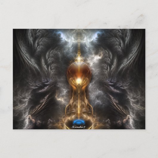 Orb van lichtfractaal Briefkaart (Voorkant)