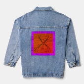 Orb Weaver/Cry Here Paarse, Denim Jas Denim Jacket (Achterkant)