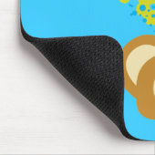 orbiebeer met hamburger muismat (Hoek)