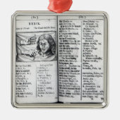 "Orbis Sensualium Pictus" Metalen Ornament (Voorkant)