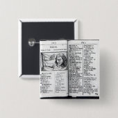 "Orbis Sensualium Pictus" Vierkante Button 5,1 Cm (Voorkant /achterkant)