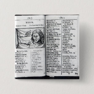 "Orbis Sensualium Pictus" Vierkante Button 5,1 Cm