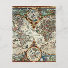 Orbis Terrarum 1594 - Bekende Wereldkaart Briefkaart