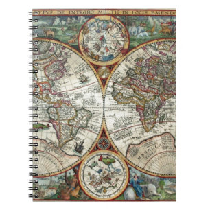 Orbis Terrarum 1594 - Bekende Wereldkaart Notitieboek