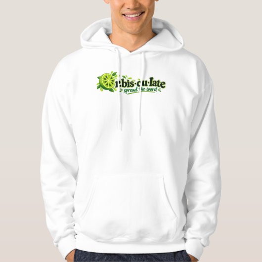 Orbisculate Hoodie Grappige Woordspeling Lime Ontw (Voorkant)