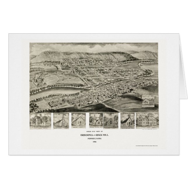 Orbisonia & Rock Hill, PA Panoramic Map - 1906 (Voorkant Horizontaal)