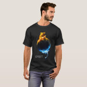 ORBIT" Elementair T-shirt met Vuur- en Ijsglobe Gr (Voorkant volledig)