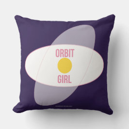 Orbit Girl — 90s Maximalist Throw Pillow | Retro  Kussen