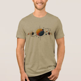 Orbit – Minimalistische Kosmische Geometrische Vor Tri-Blend Shirt