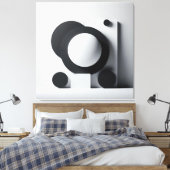 Orbit of Silent Contrast Canvas Afdruk (Insitu (Slaapkamer))