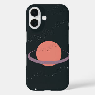 Orbit One – Minimal Ringged Planet iPhone 16 Hoesje