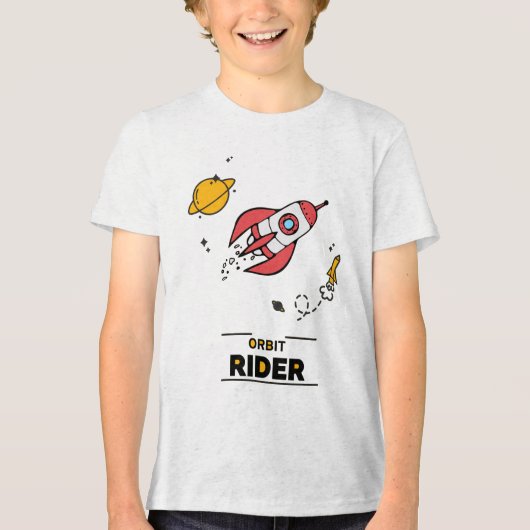 Orbit Rider Bella+Canvas Jeugd Tri-blend T-Shirt (Voorkant)
